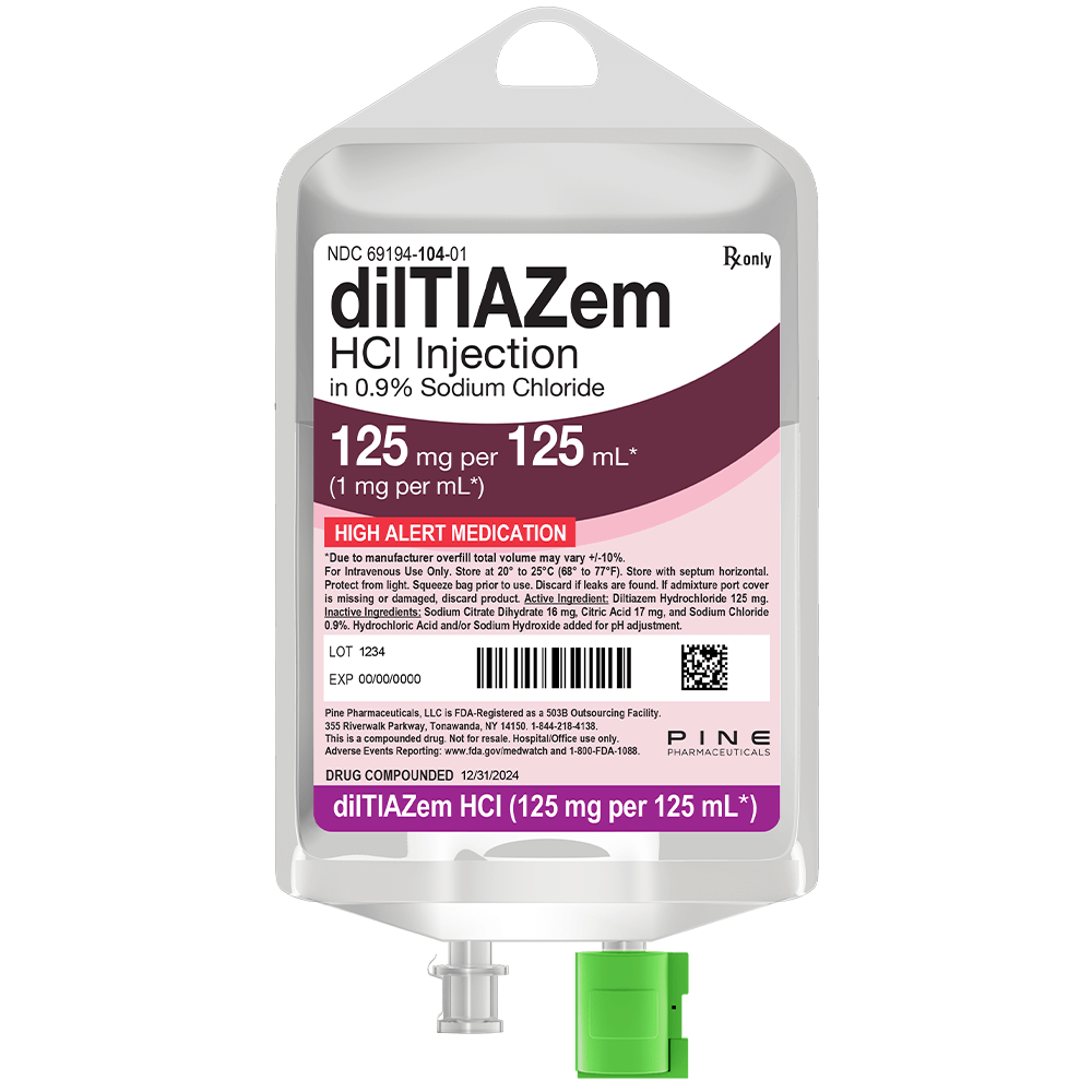 Diltiazem HCl | IV Bag | Pine Pharmaceuticals