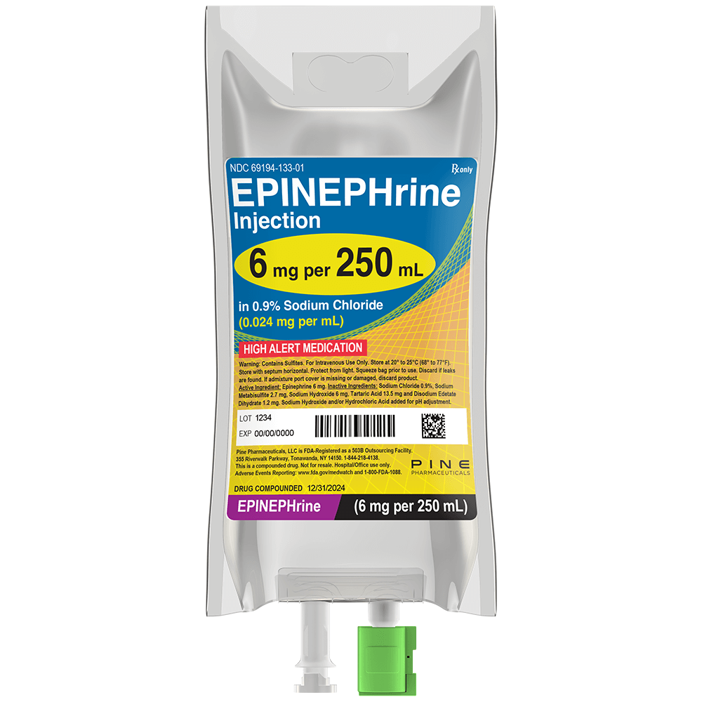 Epinephrine 6 mg | IV Bag | Pine Pharmaceuticals
